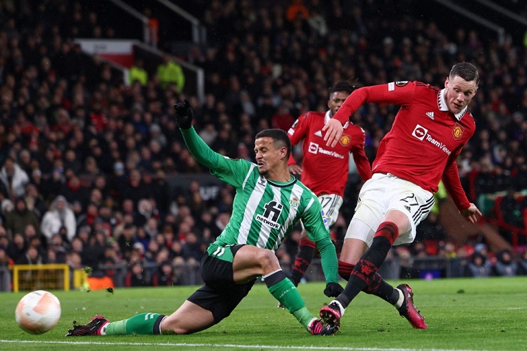Real Betis turn their focus to their Europa League last 16 knockout second leg clash against English Premier League's Manchester United.