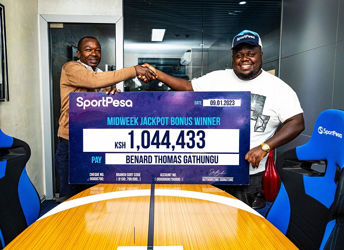 Bernard Thomas Gathuku is the latest millionaire in the country, after he came agonizingly close to winning the entire SportPesa Midweek Jackpot.