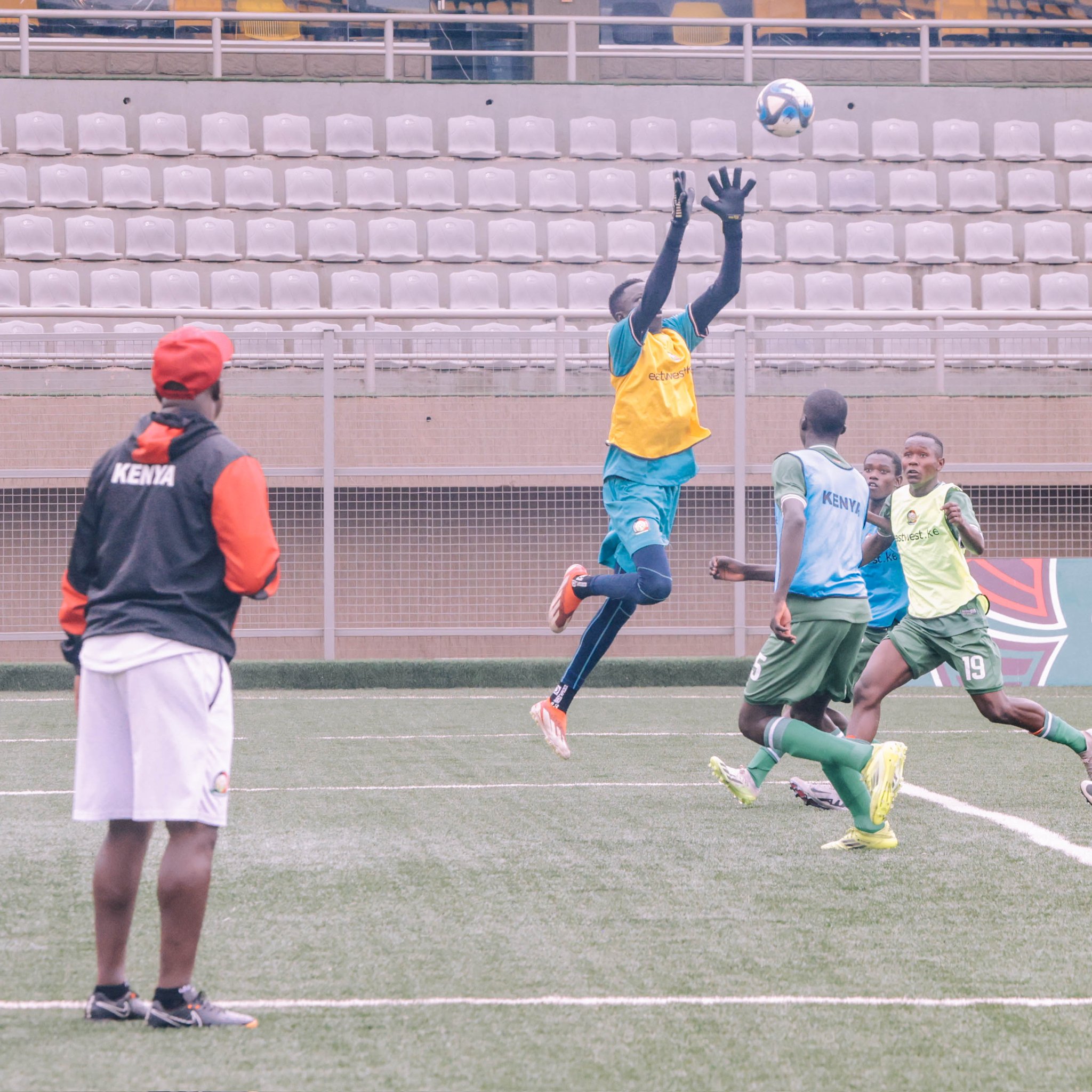 Kenya U17 in training ahead of the clash against Tanzania.