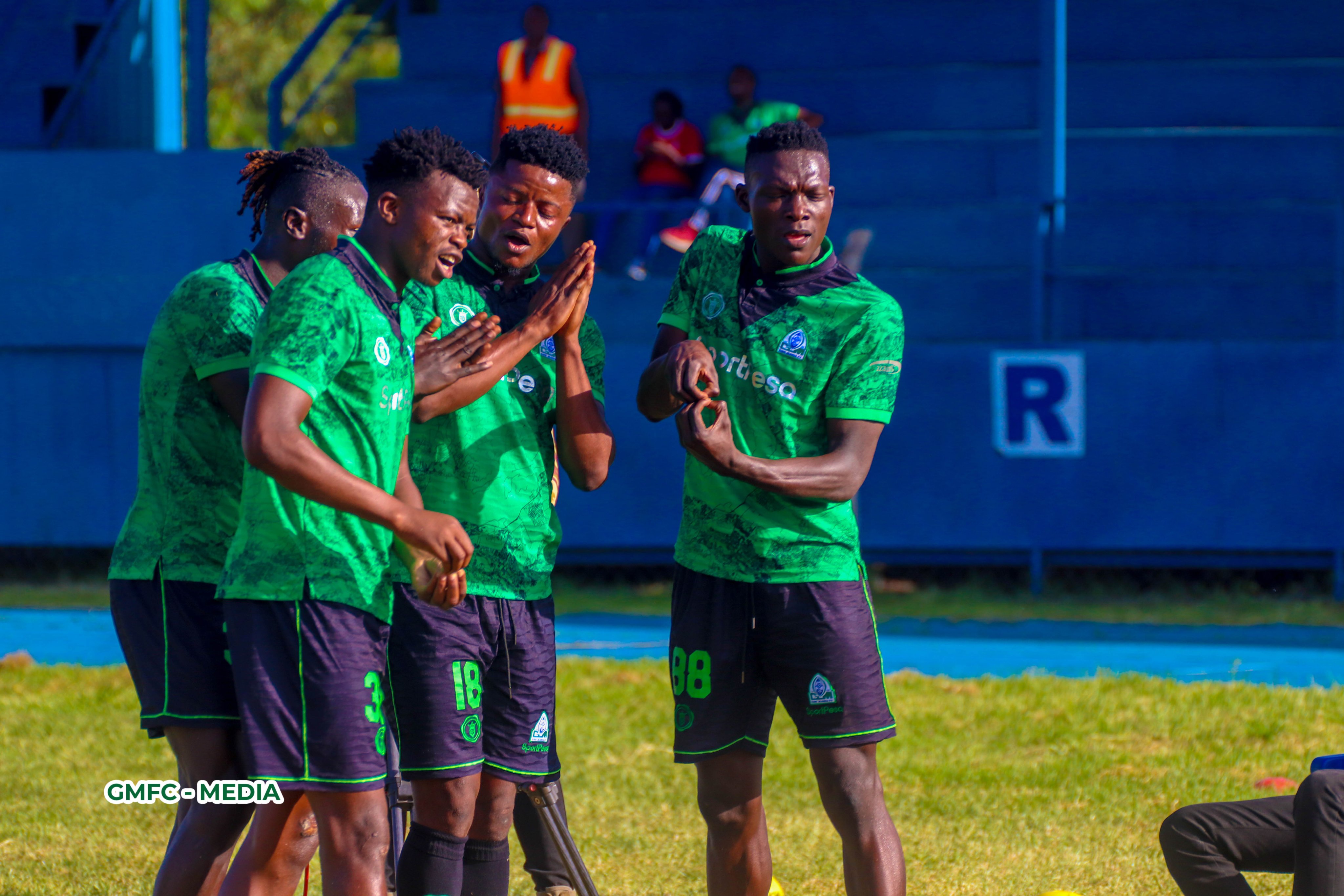 Gor Mahia players in Machakos.
