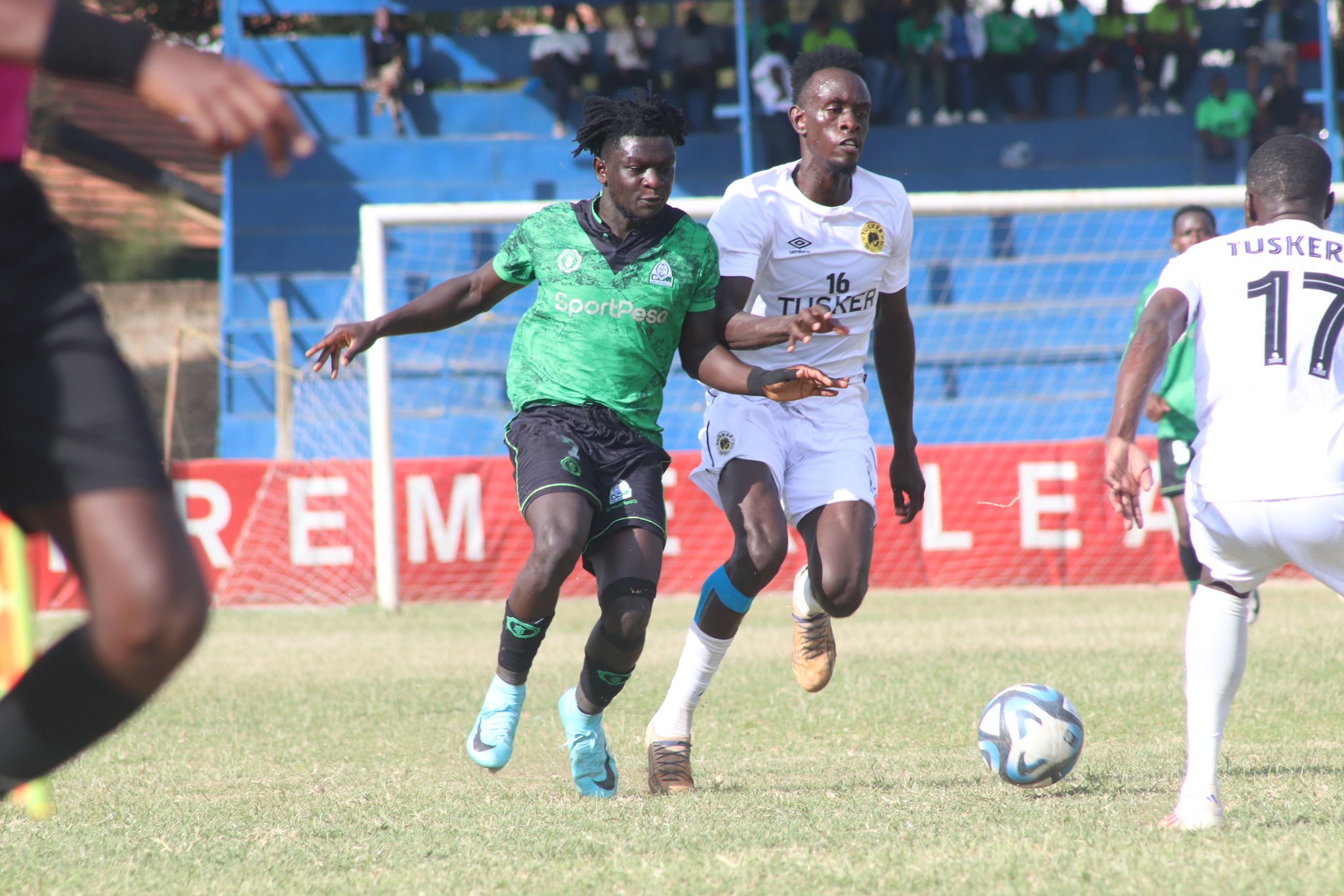 Gor Mahia and Tusker FC players in action