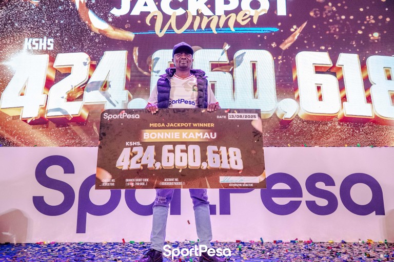 Bonnie Kamau the SportPesa Mega Jackpot winner
