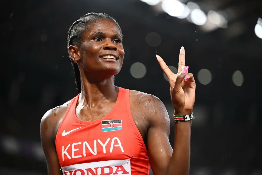 Lilian Odira wins 800m gold at World Championships in Tokyo, setting a new record