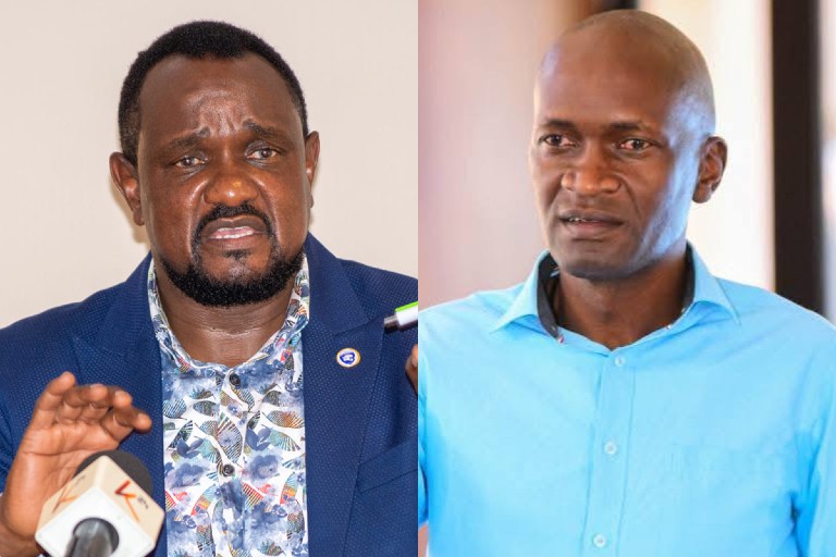 AFC Leopards chairmen Dan Shikanda and Bonface Ambani