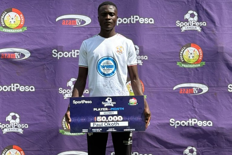 Paul Okoth crowned SportPesa League Player of the Month November 2025