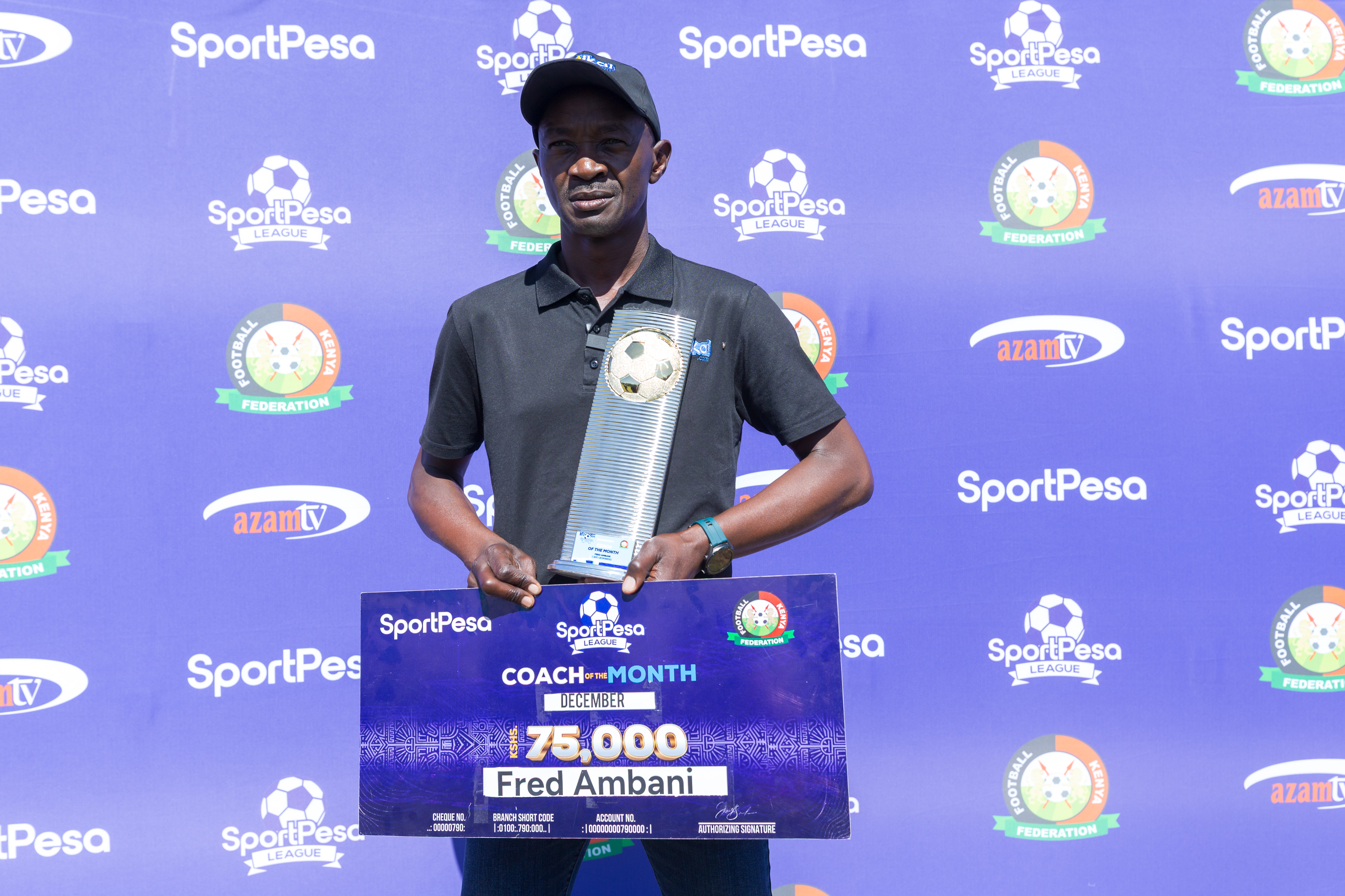 Fred Ambani crowned December 2025 SportPesa League Coach of the Month