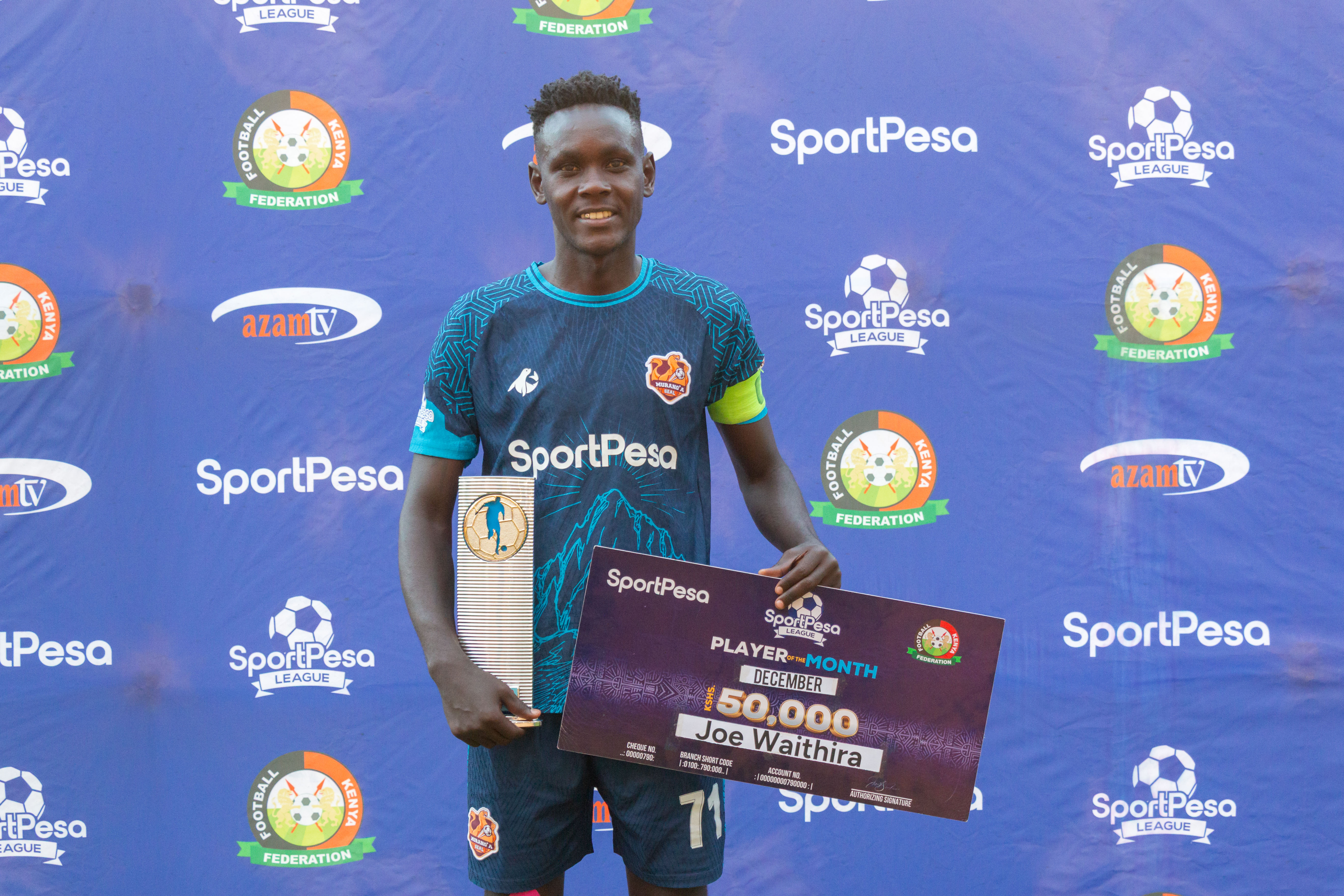 Joe Waithira crowned December 2025 SportPesa League Player of the Month