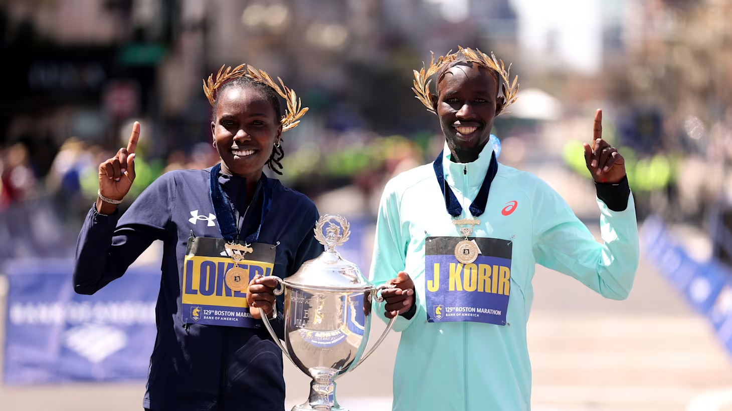 Sharon Lokedi and John Korir aim to defend the Boston Marathon title
