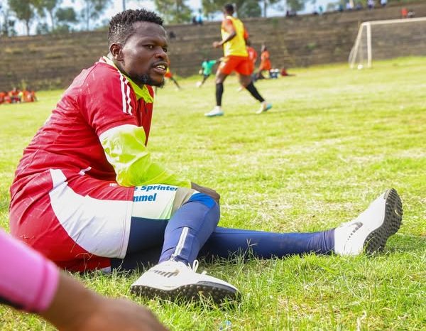 Midfielder FRancis Omondi during a trial at APS Bomet after parting ways with Kakamega Homeboyz