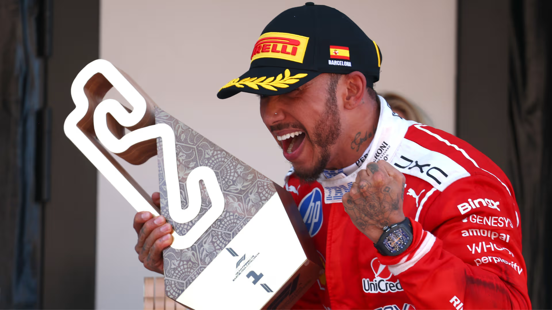 Lewis Hamilton earns maiden Ferrari F1 win in Barcelona to end Mercedes’ 2026 dominance