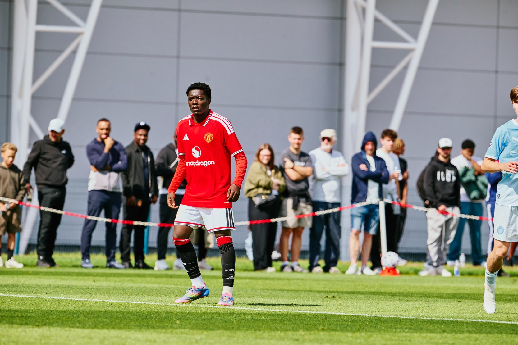 Emmanuel Ziro in action against Manchester City U18s