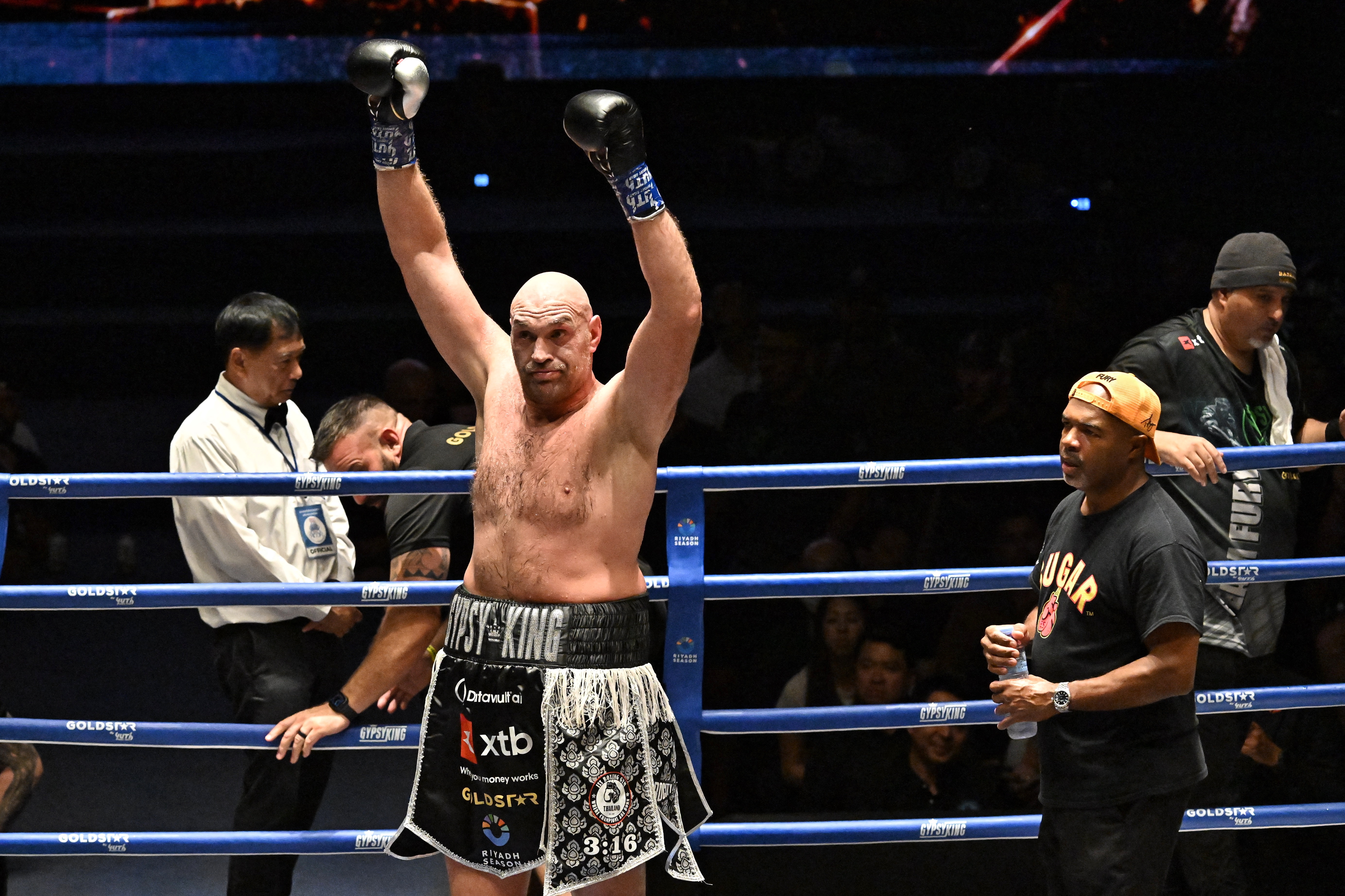 BOXING-THA-CHARITY Tyson Fury and Anthony Joshua to fight December 11 in Cardiff