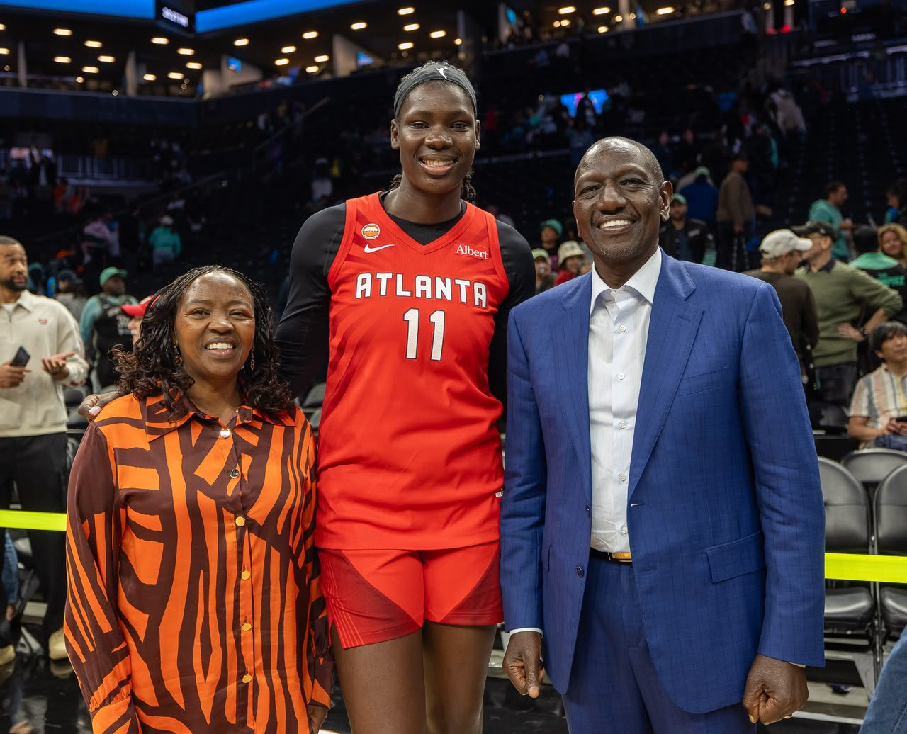 President Ruto attends Atlanta Dream win over Liberty to watch Kenya's Madina Okot play